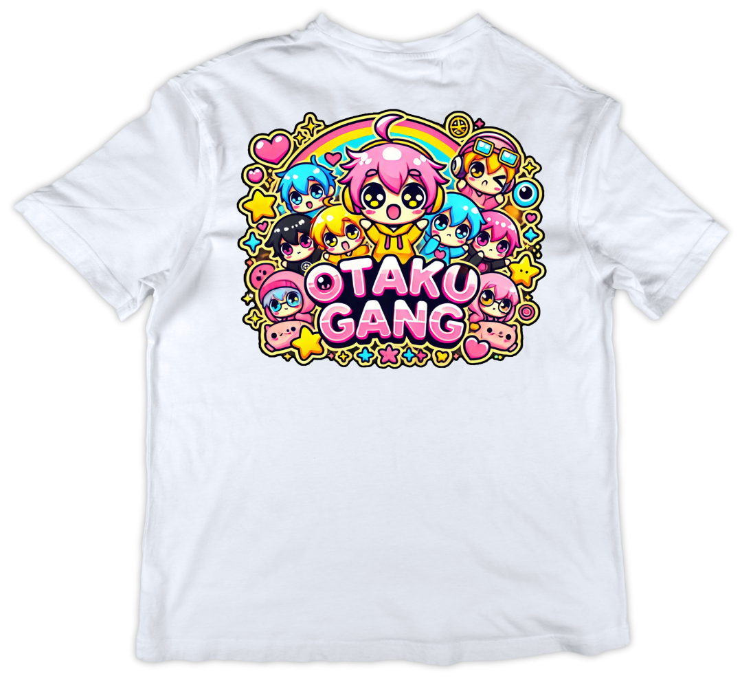 Otaku Gang Rainbow Chibi Style T-Shirt