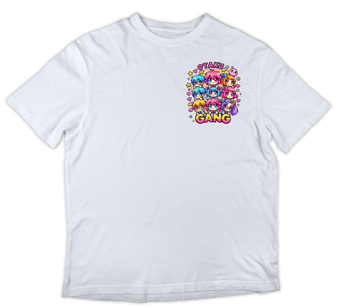 Otaku Gang Faces Chibi Style T-Shirt