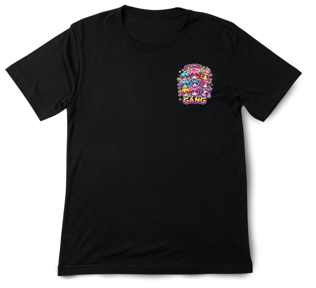 Otaku Gang Faces Chibi Style T-Shirt
