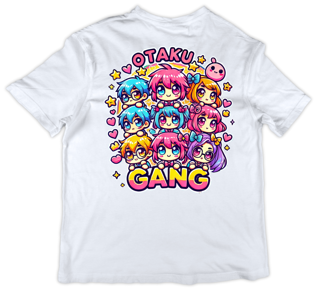Otaku Gang Faces Chibi Style T-Shirt
